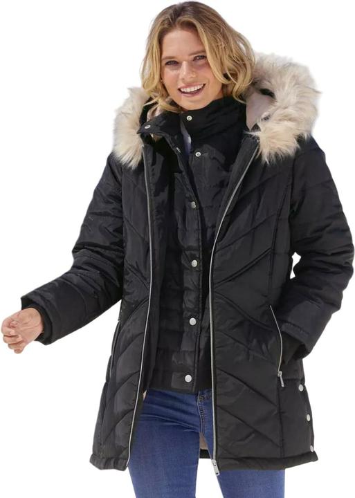 Actual product image Atlas For Women Padded jacket Big cold with faux fur hood (S)