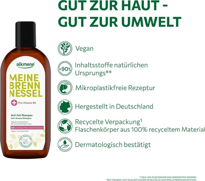 Produktbild Alkmene MEINE BRENNESSEL, Anti-Fett Shampoo (250 ml, Flüssiges Shampoo)