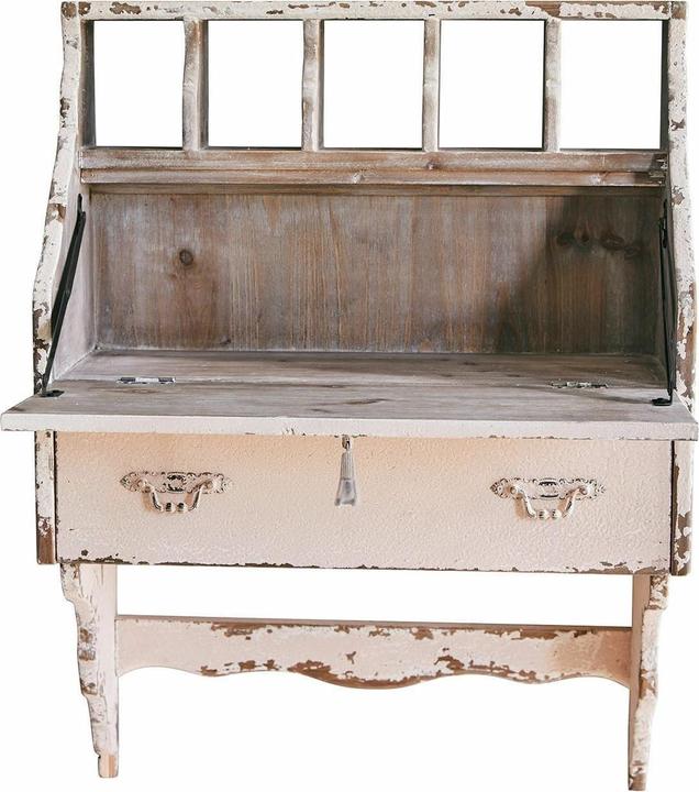 Image du produit Loberon Secrétaire mural Sandrine beige antique (60, 80, 22 cm)