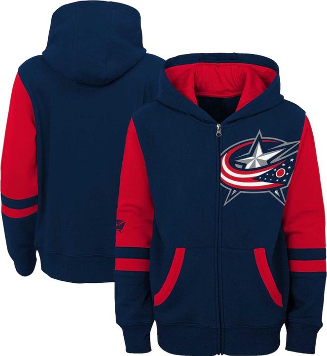 Outerstuff NHL YTH Kapuzenpullover mit durchgehendem Reissverschluss (Columbus, 12 M) (12)