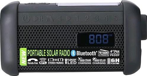 Produktbild Muse Portable Solar Radio with Crank & Flashlight (FM, Bluetooth, NFC)