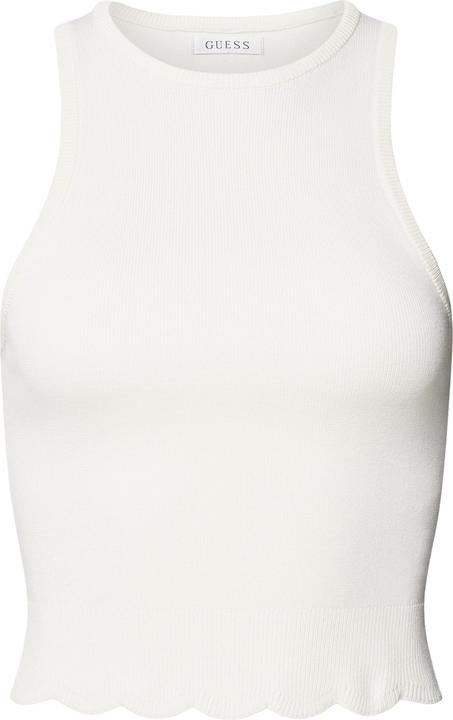 Guess Top Crop-Top ADA TOP SEAMLESS mit Rundhalsausschnitt und geripptem Saum im unifarbenem Design (M)