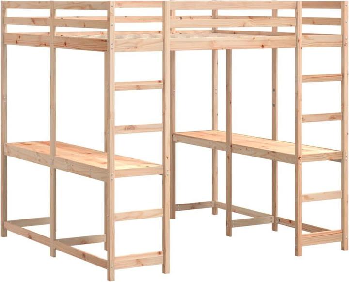 Actual product image VidaXL Loft bed with desk & ladder (140 x 200)