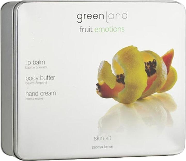 Produktbild Greenland Papaya Lemon Skincare Set - Creamy Body Butter, Fragrant Lip Balm, and Natural Hand Cream - Paraben- (Körperpflegeset)