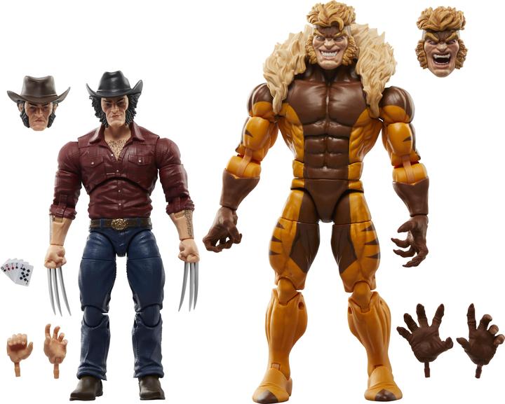 Hasbro Wolverine 50th Anniversary Marvel Legends Actionfiguren 2er-Pack Marvel's Logan & Sabretooth
