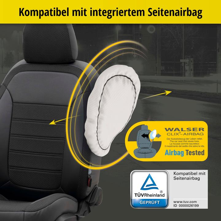 Image du produit Walser Housse de siège pour Renault Kadjar (HA, HL) 06/2015-aujourd'hui, 2 housses de siège individuelles