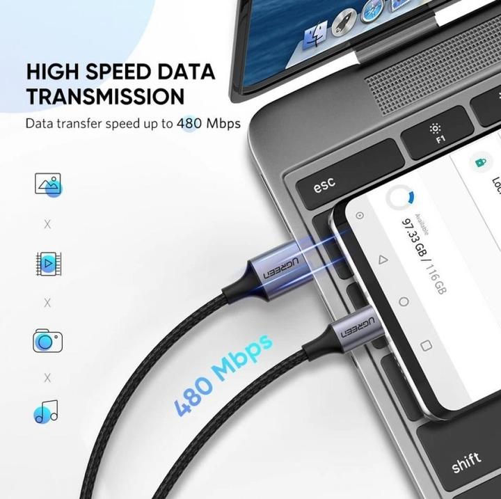 Image du produit Ugreen Câble de charge USB-C QC3.0 (1.50 m, USB 3.0)