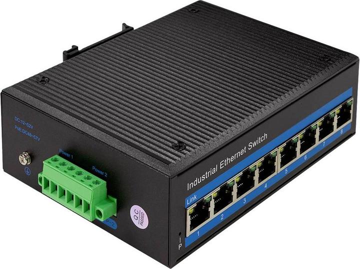Produktbild LogiLink NS203 Industrieller Gigabit Ethernet Switch 8-Port 10/100/1000 Mbps Hutschienenmontage (8 Ports)