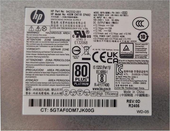 Image du produit HP 942332-001 (400 W)