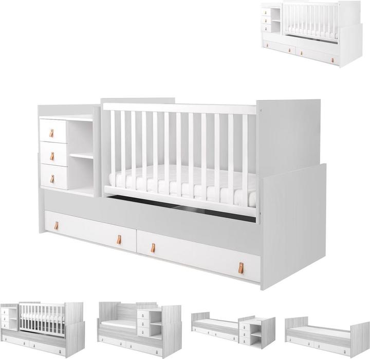 Actual product image Kikkaboo Babybett Lorena 4 in 1 Kommode (60 x 120 cm)