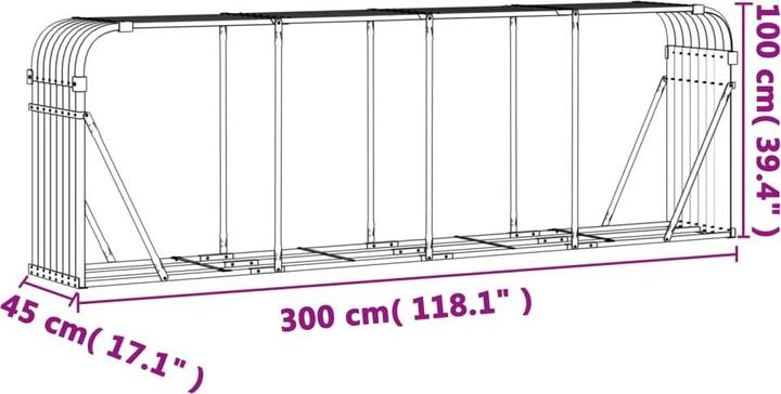 Actual product image VidaXL Kaminunterstand