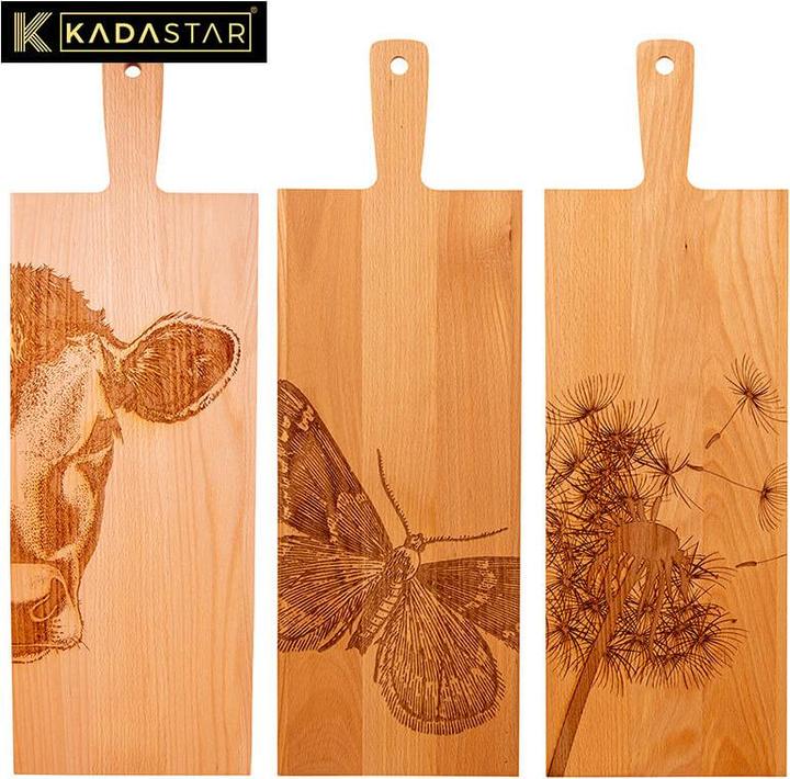 Produktbild Kadastar Servierplatte Pusteblume Zoom 60 x 20 cm, Hellbraun