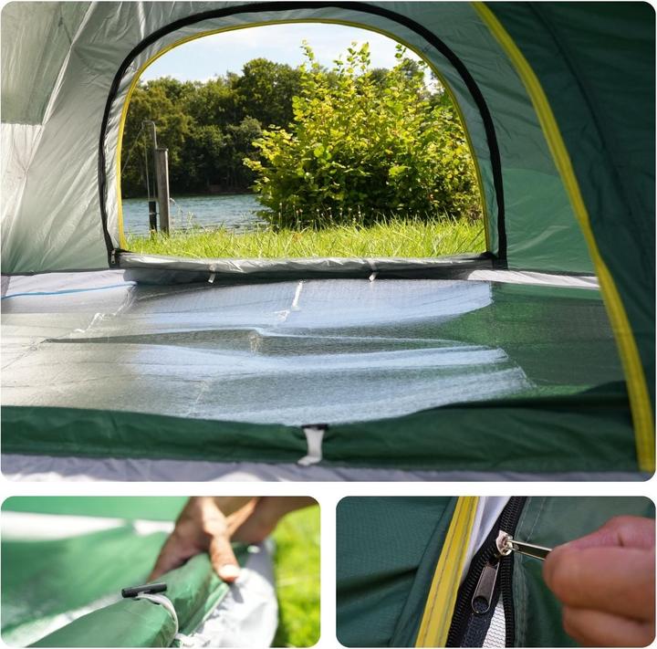 Immagine prodotto Hermex Tenda da campeggio per 3-4 persone Tenda a montaggio rapido Tenda automatica Tenda da festival (Tenda gonfiabile, 3.40 kg, 4 persone)