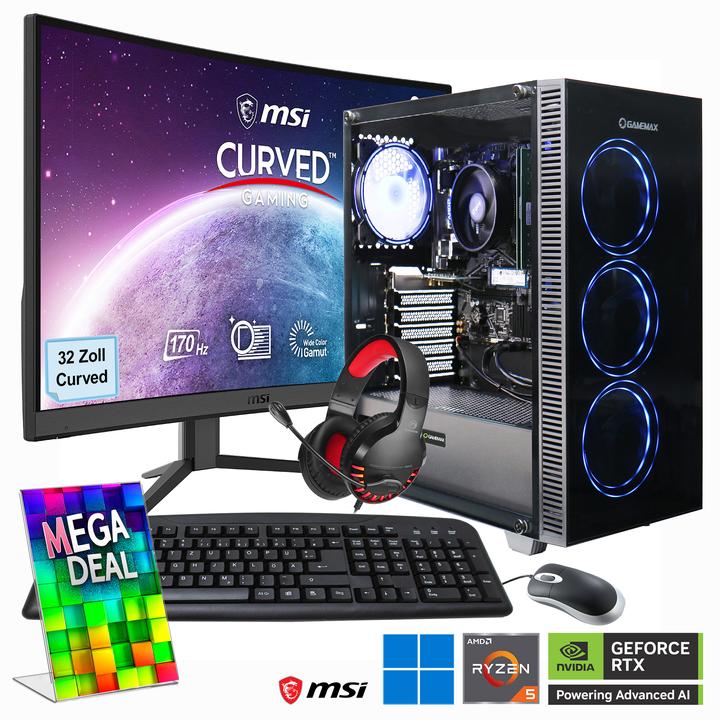 Hyrican MegaDeal Draco XD-Set (AMD Ryzen 5 5500, 32 Go, 1000 Go, GeForce RTX 4060)