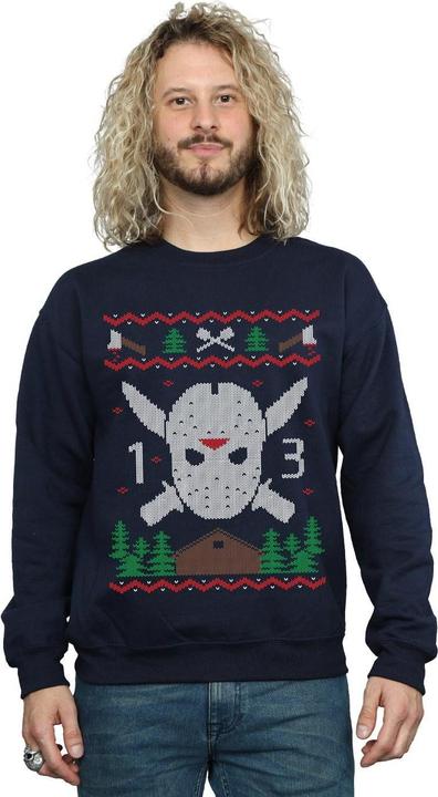 Actual product image Absolute Cult Mens Christmas Fair Isle Sweatshirt (S)