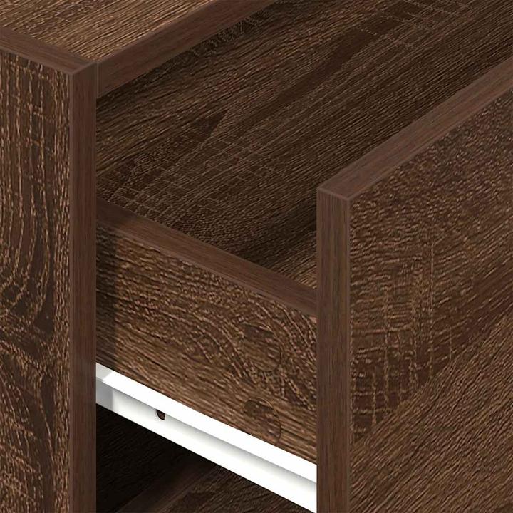 Produktbild VidaXL Schrank mit 2 Schubladen Braun Eichen-Optik 60x31x40 cm (60 x 31 x 40 cm)