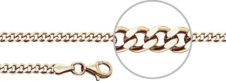 Actual product image Der Kettenmacher Panzerkette Gold Diamondized 1.2 mm 50 cm (Gold plated, Silver 925, 50 - 60 cm)