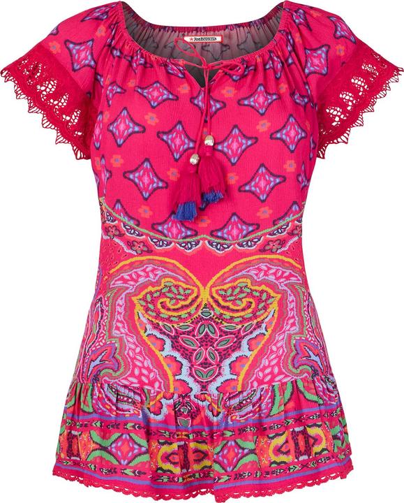 Produktbild Joe Browns Printed Crochet Lace Trim Tassel Top (18)