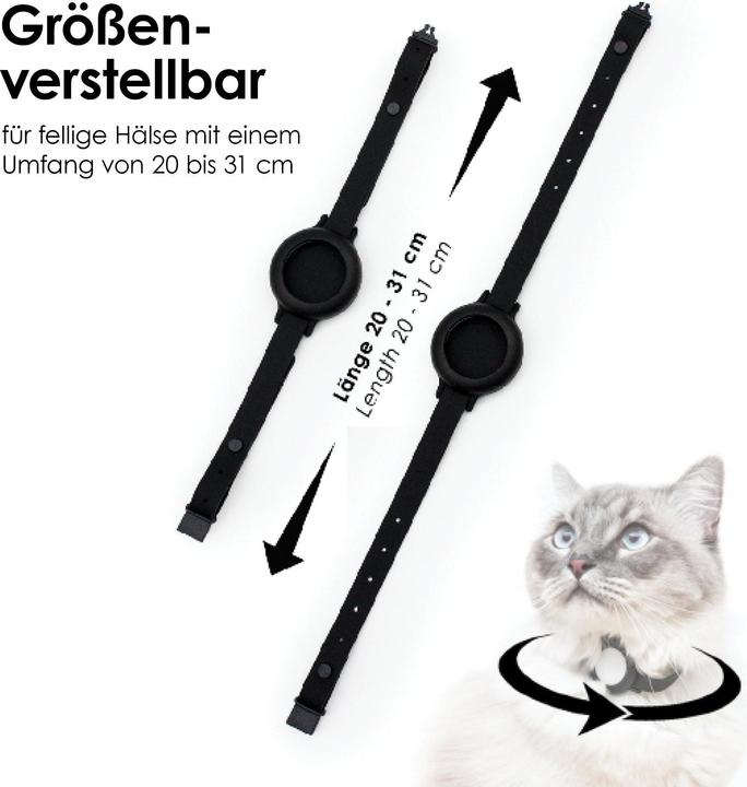 Immagine prodotto LucyBalu NEMO AirTag Katzenhalsband (Silikon) (Taglia unica, Gatto, Generale)