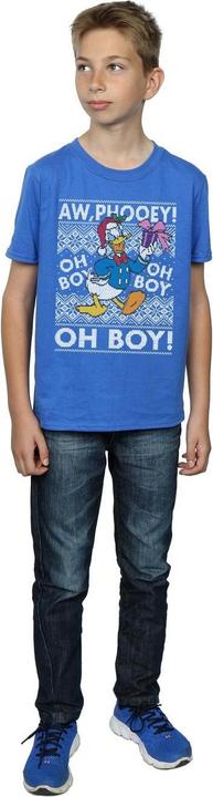 Actual product image Disney Boys Donald Duck Christmas Fair Isle T-Shirt (128)