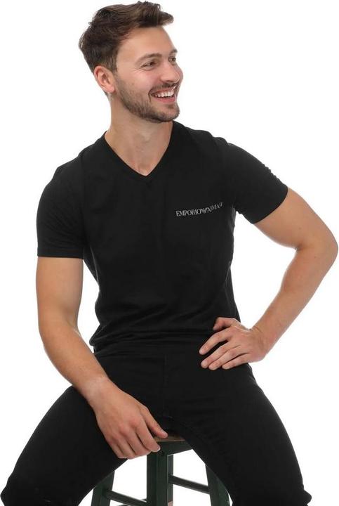 Actual product image Emporio Armani Mens T-Shirt (Pack of 2) (M)