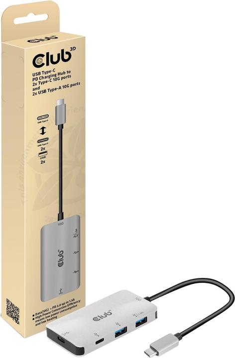 Image du produit Club 3D CSV-1543 (USB-C, 4 Ports)