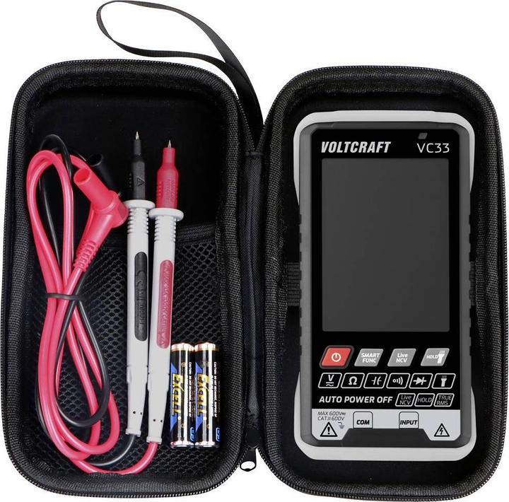 Actual product image Voltcraft VC33 Hand-held multimeter calibrated (ISO) digital Display (Counts): 5999 (CAT III 600V)