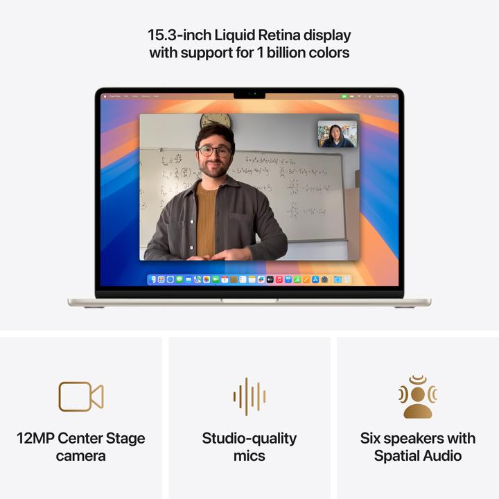 Actual product image Apple MacBook Air – 2025 (15.30", M4, 16 GB, 1000 GB, DE)