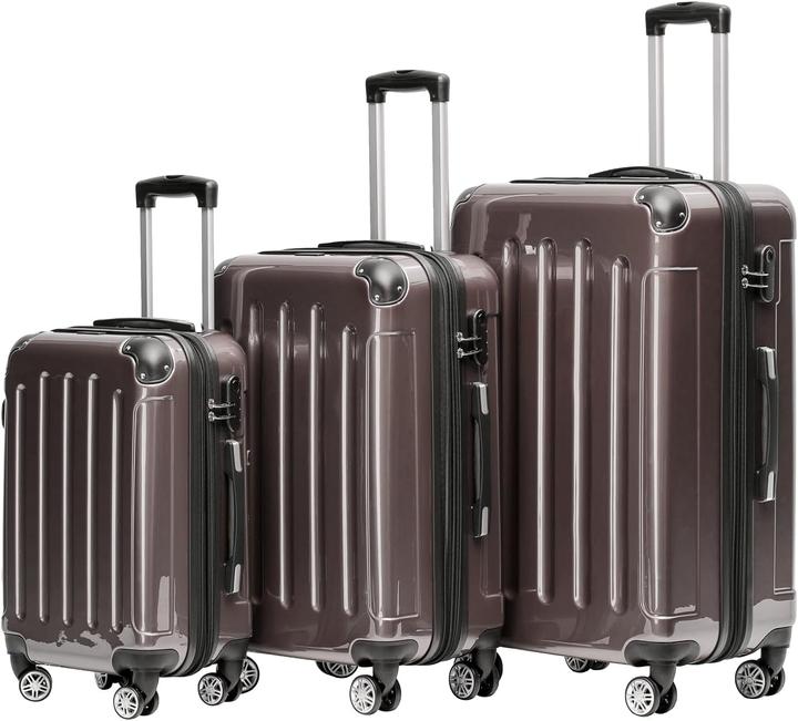 Immagine prodotto Beibye 3-tlg. Hartschalenkoffer-Set (Bagaglio a mano (fino a 50 litri), M (50 - 90l), L (90 - 115l))