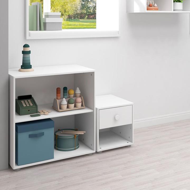 Produktbild Flexa Roomie Nachttisch Weiss/Weiss