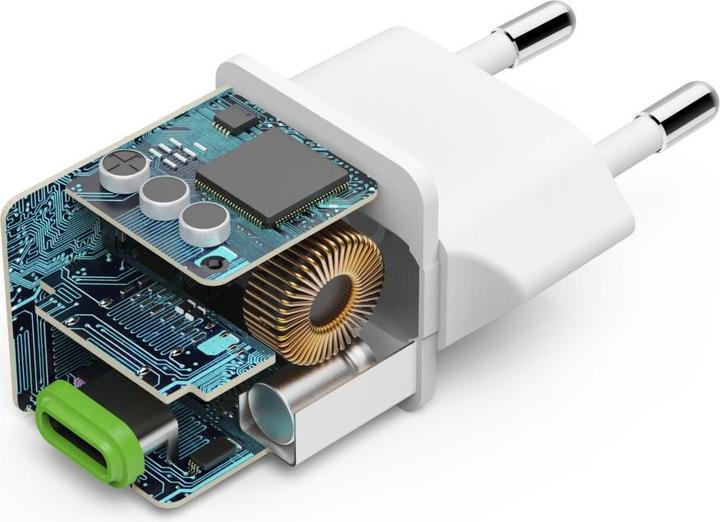 Produktbild Hama Schnellladegerät, USB-C, PD/Qualcomm®, Super-Mini-Charger, 20 W, Weiss (20 W)