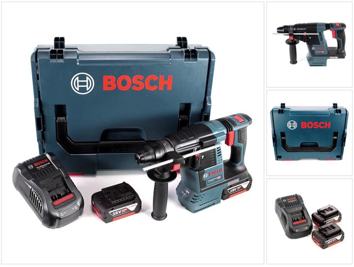 Actual product image Bosch Professional Bosch GBH 18 V-26 Professional SDS-plus Cordless Rotary Hammer + 2x Batteries GBA 5 Ah + Charger GAL (Rechargeable battery operated)