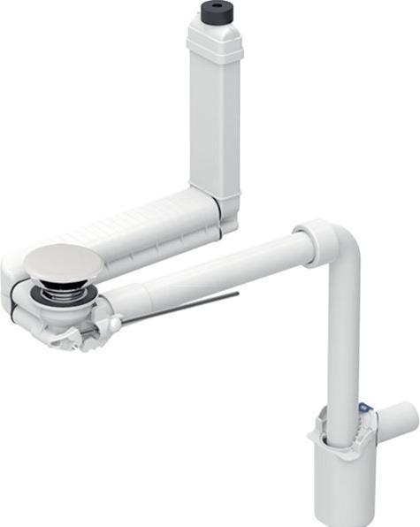 Actual product image Geberit washbasin drain Clou, space-saving model, horizontal outlet, lever actuation, 152.0