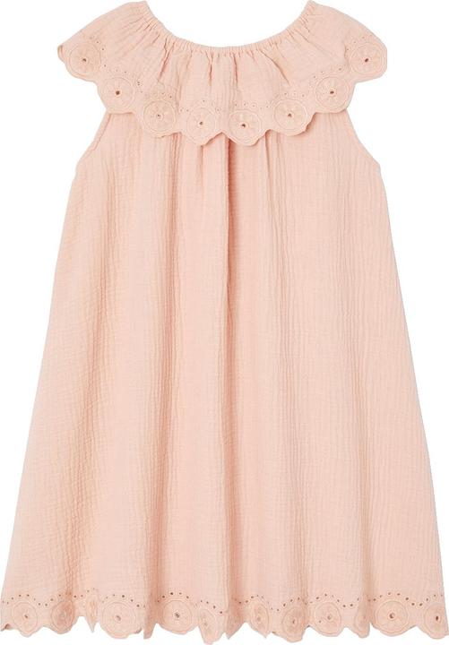 Vertbaudet Festliches Mädchen Kleid mit besticktem Kragen
