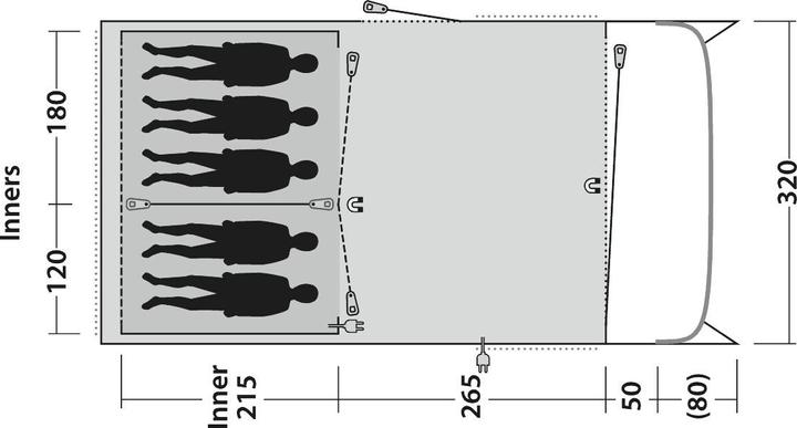 Actual product image Outwell Greenwood 5 (Tunnel tent, 24.30 kg, 5 persons)