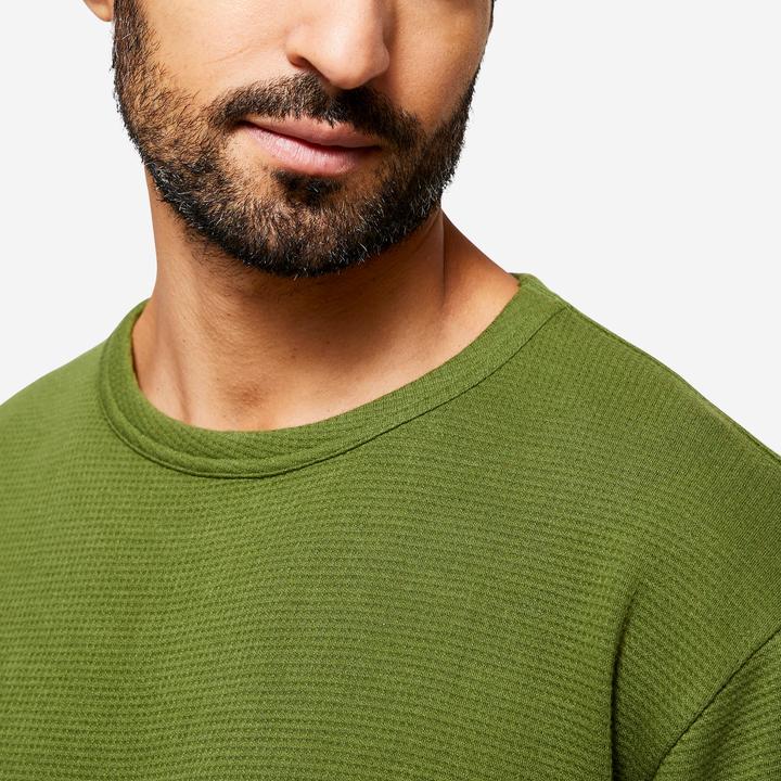 Image du produit Kimjaly T-shirt Yoga structuré Coton Bio Hommes - vert (M)