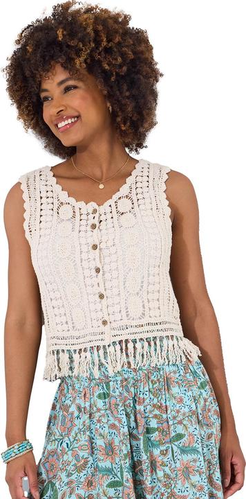 Produktbild Joe Browns Neutral Tassel Crochet Waistcoat (L)