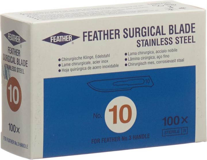 Produktbild Feather Skalpellklingen steril Nummer 10, 100 Stück