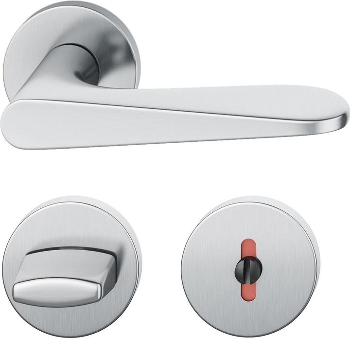 Actual product image FSB Lever handle set 12 1144 ASL on rosette WC, satin stainless steel (Door set)