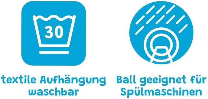 Actual product image Ravensburger 4592 baliba Clip & Go - Flexible ball with attachment for gripping and biting fun