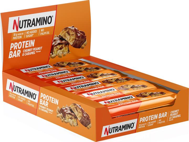 Produktbild Nutramino Proteinbar Chunky Peanut & Caramel (Chunky Peanut & Caramel, 1 Stk., 760 g)