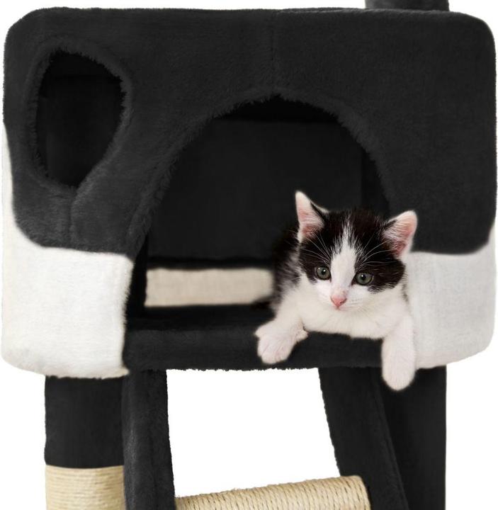 Actual product image tectake Cat Tree Hansi (260 cm, White, Black)