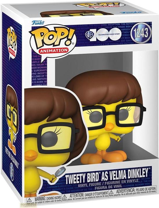 Actual product image Funko POP Looney Tunes Tweety Bird as Velma Dinkley