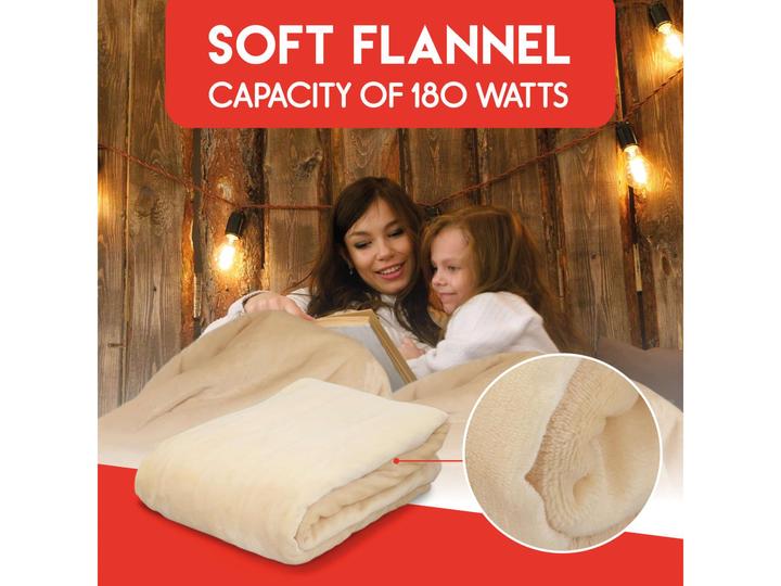 Actual product image alpina Blanket heated ivory180w PES (130 x 180 cm)