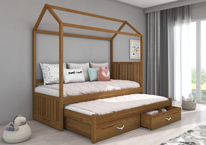 Produktbild ADRK Furniture Hausbett mit JONASZEK 180x80 Matratzen (180 x 80 cm)