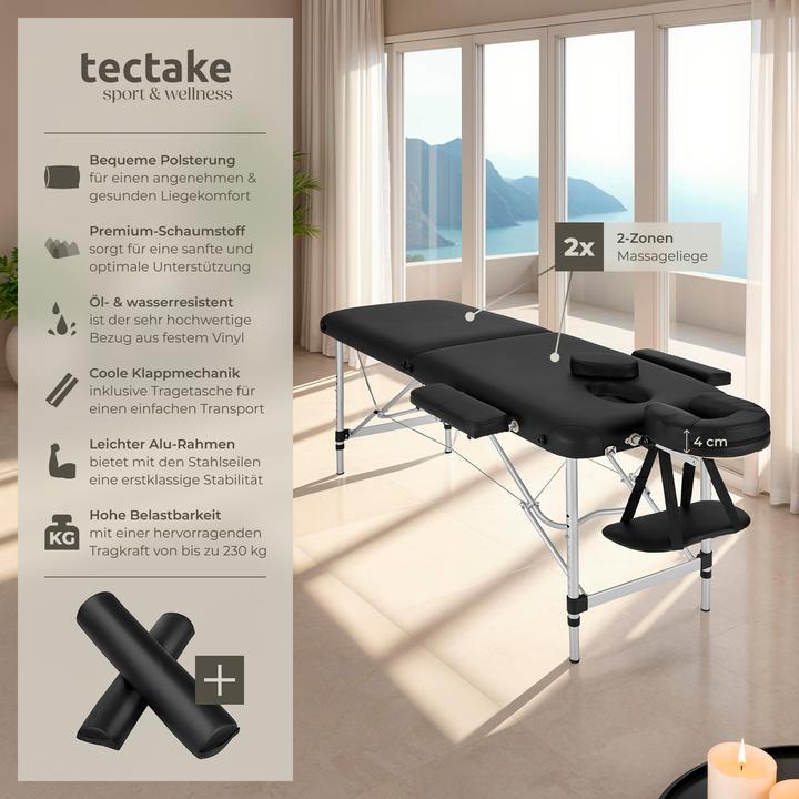 Actual product image tectake 2 zone massage table
