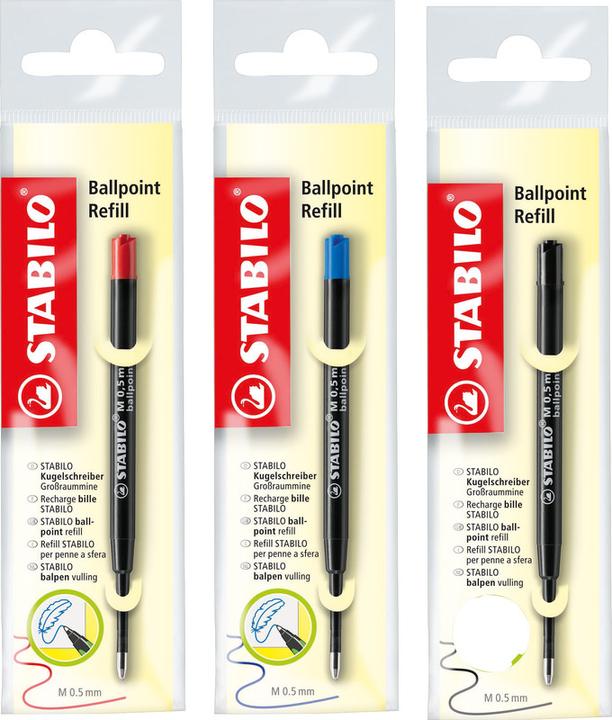 Produktbild STABILO Ballpoint Refill Kugelschreiber Grossraummine (Ersatzmine, Schwarz, 0.50 mm)