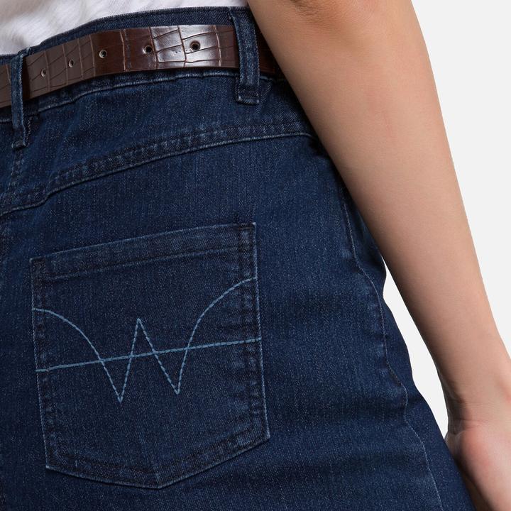 Actual product image Anne Weyburn Stretch denim denim skirt (36)