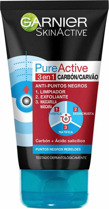 Produktbild Garnier PURE ACTIVE 3 en 1 carbón intensive gel puntos negros 150 ml (Gel, 150 ml)
