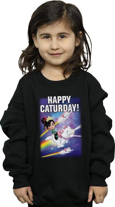 Actual product image Disney Girls Wreck It Ralph Happy Caturday Sweatshirt (128)